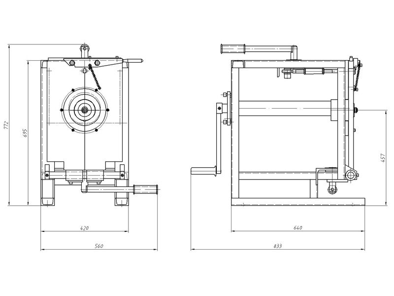 Универсальный ручной станок для изготовления гофроколена 